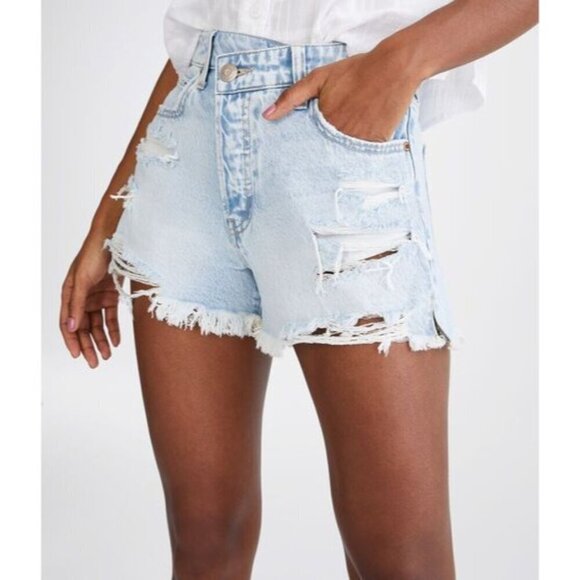 Aeropostale Pants - Aeropostale High-Rise Button Fly Denim‎ Mom Shorts Sz 2 NWT Retro 90's Boho